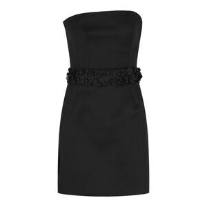 Givenchy Bustier Dress In Satin With Two Removable Belts Black Womens